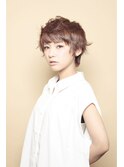 ショートバング×ショートレイヤー×外ハネ