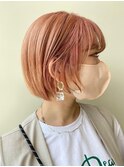 ２０代に人気のライトピンクインナーカラー