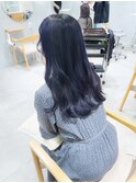 艶髪波巻き/ネイビーブルー/韓国風