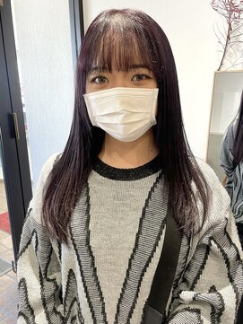 ラミエバイメルト 下北沢(lamie by melt) 毛利/春 大人可愛い 暗髪アッシュラベンダーペール 透明感カラー