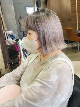 トト 船橋店(toto.) 黒髪/グレーベージュ/レイヤーロング/前髪パーマ[西船橋/津田沼]