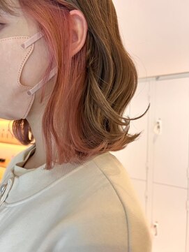 ジーナエス 札幌(Zina S) 髪質改善＊インナー×コーラルピンク＊美髪【Zina S 札幌】