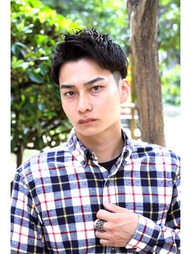 ノイセル 西本町(Noisyle) 大人ビジカジナチュラルショート七三かき上げアップバング短髪