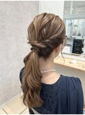 ヘアセット、結婚式お呼ばれヘア