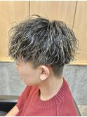 メンズマッシュパーマツイストスパイラルパーマ波巻きパーマ