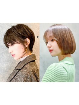 [カット+TR￥4980]ショート/ボブ特化のスタイリストが在籍。顔周りにこだわった小顔ショート[原宿表参道]