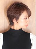 40代50代似合わせ小顔美髪シアーカラーカールショート
