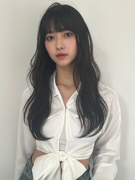 ユーフォリア 新宿通り(Euphoria) ブリーチなしダークグレージュ韓国風レイヤーカットワイドバング