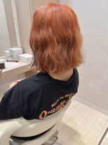 コーエン(cowen)&nbsp;アプリコットカラー外ハネ切りっぱなし結べるボブ絶壁アラフィフ