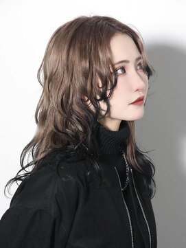 ガルテ(GARTE) 韓国風ウルフカット/ウルフヘア/エンドカラー/ブラック/ブラウン