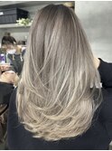 髪質改善縮毛矯正,レイヤー,縮毛矯正,白髪ぼかしハイライト.白髪