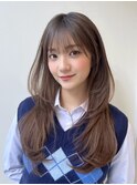 【宮田茉悠】レイヤーカット 顔まわりレイヤー 透明感カラー