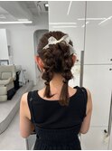 ふわふわ参列ヘアセット
