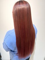 エイクス ヘア デザイン×美髪クリニック 千葉(AQs hair design)&nbsp;くびれヘア/アプリコットオレンジ/夏/髪質改善[千葉駅]