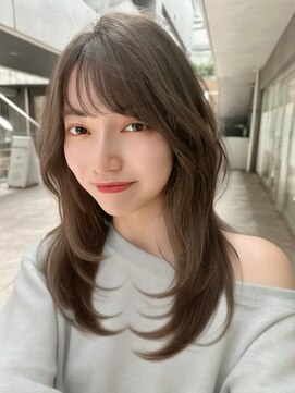 クーエフー(coo et fuu) レイヤーカット透明感カラーシースルーバング秋カラー