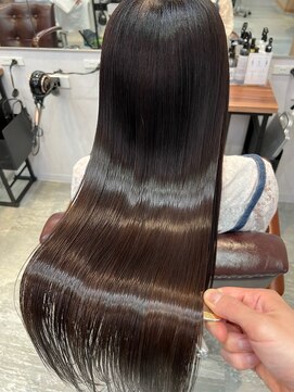 アディクト 東陽町西口(addict) サラ艶になる縮毛矯正＿ダークブラウン＿ロング［東陽町駅］