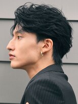 フィフス 原宿(fifth)&nbsp;センターパートニュアンスパーマフェザーパーマ大人メンズヘア