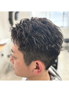 ホワイト(WHITE) メンズ　ホワイトメッシュカラー