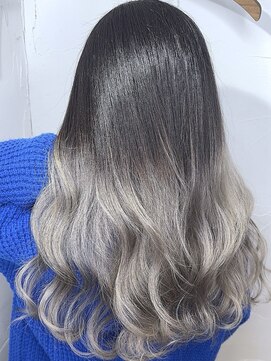 ブレイズヘアー(BLAZEhair) 【バツグンの透明感】エアタッチグラデーション×ブリーチ３回