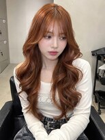 アクロ 梅田店(ACRO)&nbsp;オレンジブラウンくびれウェーブロング