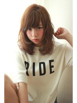 フェリシータ 服部店(felicita) ハイトーン重めスタイル★大人かわいいドーリーミディ