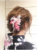 浴衣 着付け ヘアアレンジ ヘアセット☆浅草