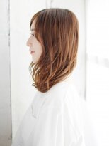 ヘアメイク ナル(hair make nalu)&nbsp;長め前髪のミックスカールスタイル