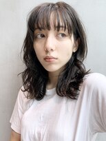 ナチュラルウエーブ_ココアブラウンフリンジウェーブ_37981