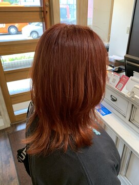 ボアップ 新居浜店(boappu) #オレンジ #ベージュ #ミディアム #カラー