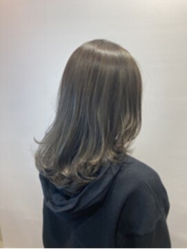 ナフィ バイ エイム 町田店(Nafie by eim) 鎖骨ミディアム×オリーブグレージュ×ハーブカラー【髪質改善】