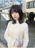 暗髪艶ヘア！韓国風くびれミディアムヘア♪
