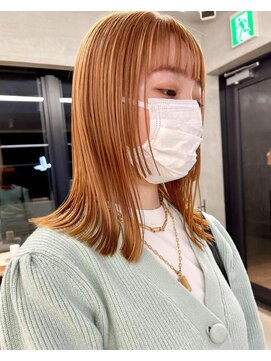 ナル(nalu.) オレンジベージュ / 切りっぱなし / ロブ