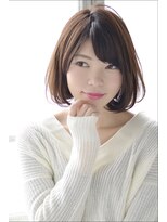 大人可愛い20代30代40代前下がりひし形小顔ボブ丸みミディ池袋