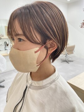 イノセントヘア(innocent.hair) 小顔イメチェンショートボブ　丸みショート　小顔バング