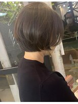 ナタン 自由が丘(NATHAN)&nbsp;モノトーングレージュ×バリアージュ×ブルーサファイア×ボブ