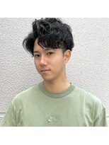 エストアール フクオカ 福岡博多店(est-r. Fukuoka)&nbsp;アップバング×スパイラルパーマ