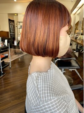 オンフリーク(ON FLEEK) #オレンジ#ボブ#下関#オンフリーク