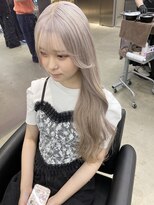 斜めバング/グレージュカラー/デザインカラー/栄/名駅