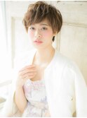 mod's姪浜/ミルクティーアッシュマッシュパーマ束感ショートh