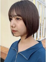 ヘアメイク シンズ レインボー(Hair Make SHIN'S RAINBOW)&nbsp;ボブ/高松/グレージュ/20代/10代/ぱっつん/顔まわり/似合わせ