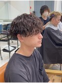 波巻きパーマ