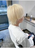 メンズホワイトブロンドカラー/ケアブリーチ抜きっぱなし/名古屋