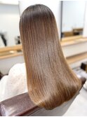 くびレイヤーグレーベージュニュアンスカラー白髪染め白髪ぼかし