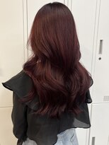 アリュウル 表参道 青山(Allure)&nbsp;大人可愛い艶カラー＊ワインレッド/ブリーチ無し/レイヤーカット