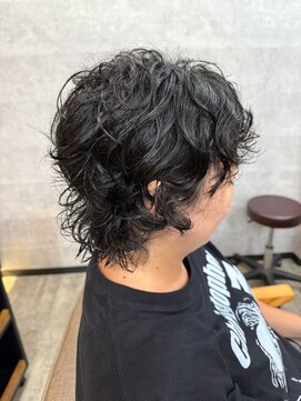 ソイクフ 四条大宮店(SOY-KUFU) 【soy-kufu】MEN'S HAIRアッシュブラックカルマパーマ