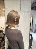 ミルクティーベージュラベンダーピンクダブルカラーブリーチ