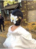 華やかヘアードシニヨン