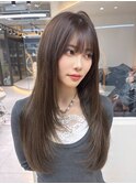 ワイドバングイメチェン美髪外ハネボブ+レイヤーカット韓国/小倉