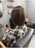 髪質改善カラー　白髪ぼかし