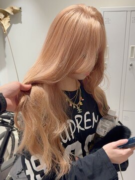 ベレーザ 渋谷(BELEZA) 13636ブリーチ＆ダブルカラー韓国レイヤーミルクティーベージュ